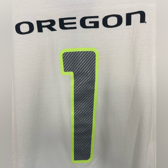 Nike LARGE Vintage University of Oregon Ducks #1 in the Country White #1 Tee - Picture 7 of 7